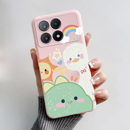 For Xiaomi Poco X6 Pro 5G Case Cute Cartoon Cat Frog Cover Soft TPU Phone Case For Xiaomi Poco X6 PocoX6 Pro X6Pro Fundas Bumper