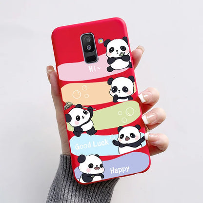 Case For Samsung A6 2018 Cover A 6 A600F Cartoon Cat Fox Soft Silicone TPU Phone Case For Samsung Galaxy A6 Plus 2018 A605F Case