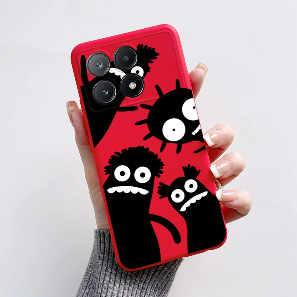 For Xiaomi Poco X6 Pro 5G Case Cute Cartoon Cat Frog Cover Soft TPU Phone Case For Xiaomi Poco X6 PocoX6 Pro X6Pro Fundas Bumper