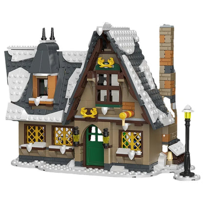 NEW Creative Christmas ART House Model Santa Claus Village Decoration Building Blocks Bricks Kids Assembly Toys Christmas Gifts