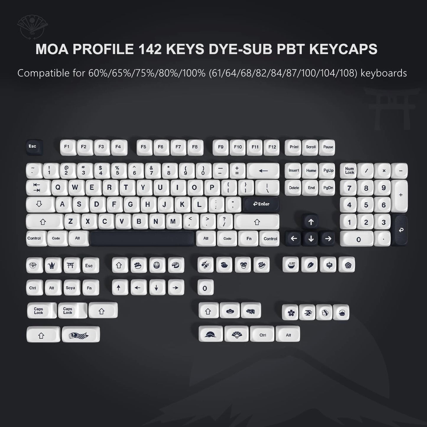 134 Keys MOA Profile Gradient Purple PBT Keycaps Customs Dye Sub Key caps for 61/87/104 Cherry MX Gaming Mechanical Keyboard