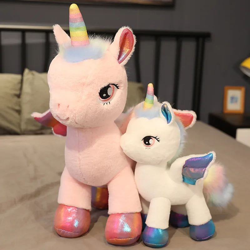 Rainbow Pegasus Unicorn Plush Toy Pony Doll Sleeping Pillow Children Gift