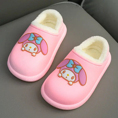 kuromi cartoon slippers cute Cinnamoroll My melody girls home waterproof soft comfortable autumn and winter warm cotton shoes