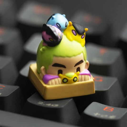 Valorant Artisan Keycap Original Gekko CYPHER Vyse Cute Resin Keyboard Cap Custom Gaminng Key Cap for Mechanical Keyboard Gift