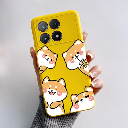 For Xiaomi Poco X6 Pro 5G Case Cute Cartoon Cat Frog Cover Soft TPU Phone Case For Xiaomi Poco X6 PocoX6 Pro X6Pro Fundas Bumper