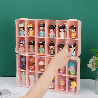 Pop Mart display box blind box shelf storage box doll transparent multi-grid dustproof acrylic storage cabinet