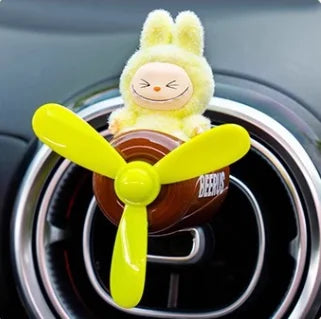 Labubu The Monsters Have A Seat Mengli Car Aromatherapy Doll Car Air Outlet Small Aircraft Cartoon Ornament Decoration