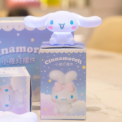 New Sanrio Blind Box Kawaii Cinnamoroll Figures Toy Light Night Home Decoration For Fans Children Christmas Gift