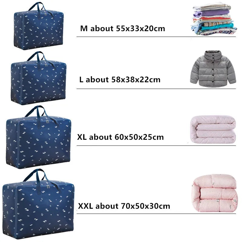 Household Oxford Cloth Clothes Quilt Dust-proof Storage Bag Student Portable Luggage Bag Large Capacity Sundry Organization Bag