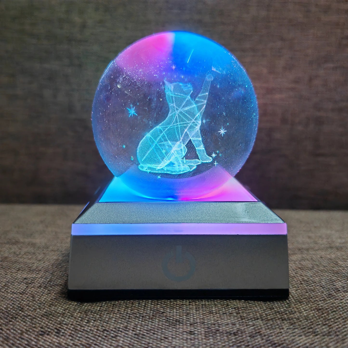 Crystal Ball Night Lights Glowing Planet Galaxy Astronaut 3D Moon Table Lamp USB Atmosphere Lamp Tabletop Decorations Kids Gifts