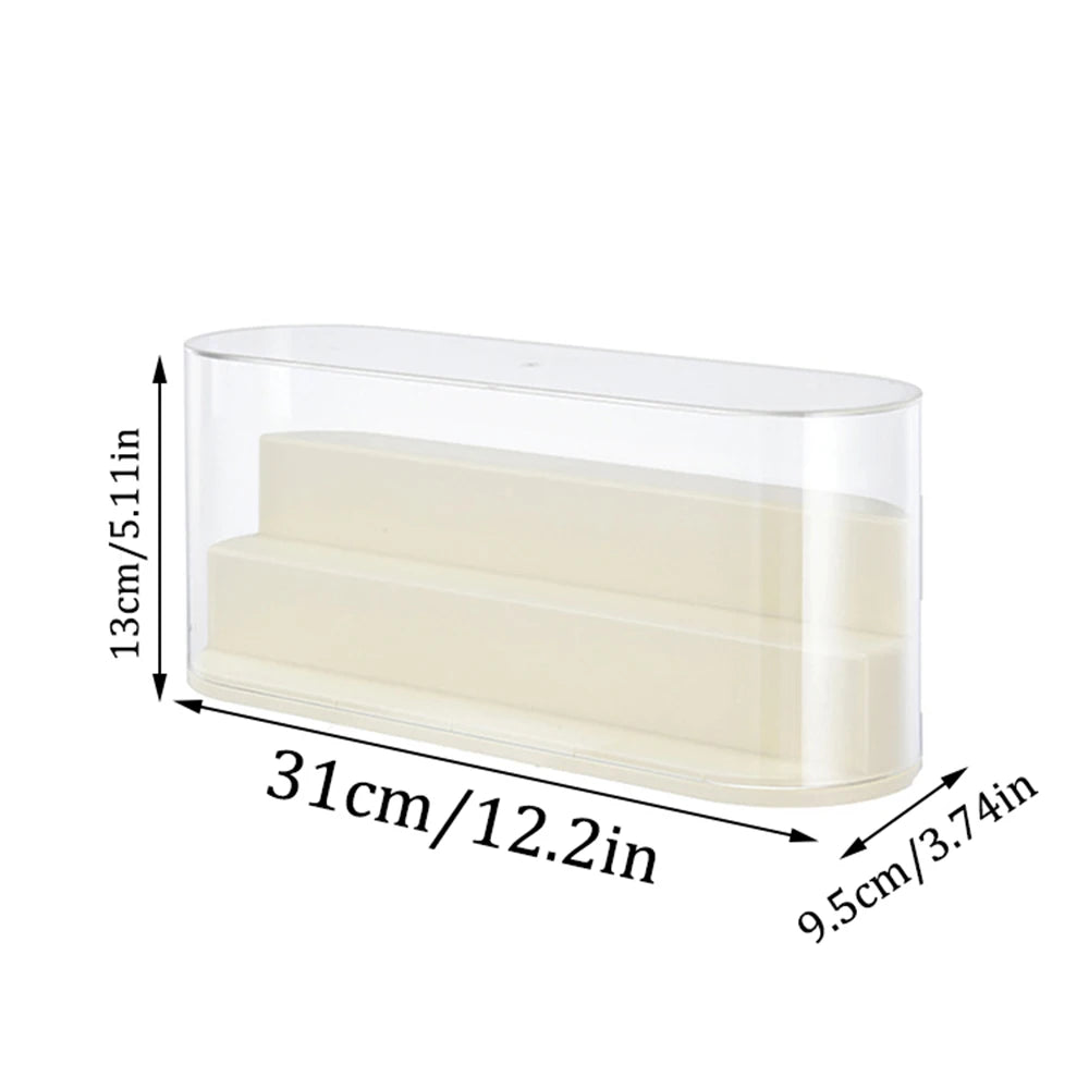 Transparent Desktop Bubble Mart Cute Granule Blind Box Storage Box Dust proof Stackable Handmade Display Rack Doll Storage Rack