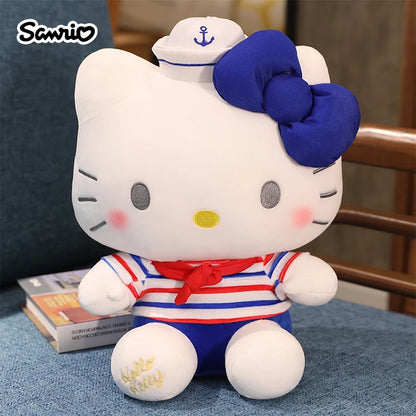 Sanrio Hello Kitty Kuromi Throw Pillow Baby Stuffed Toys Anime Cat Plush Toys Plushie Kids Gifts Children Dolls For Girls Boys