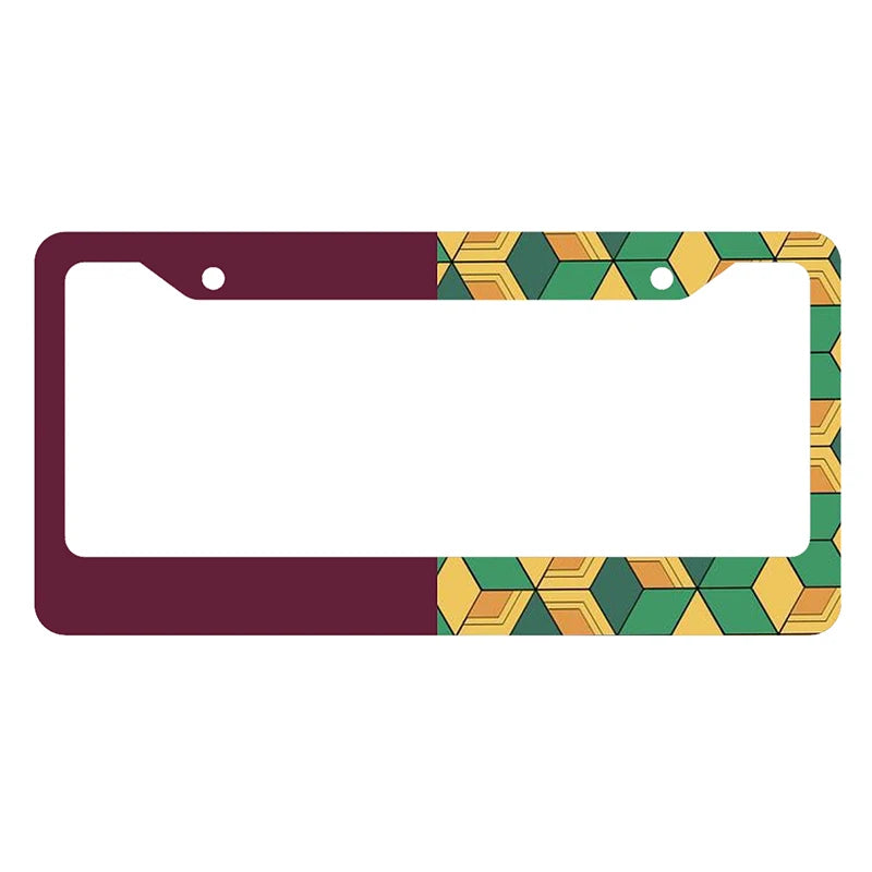 Japanese anime personalized and standardized car license plate frame color scheme Cute matching customized products -2