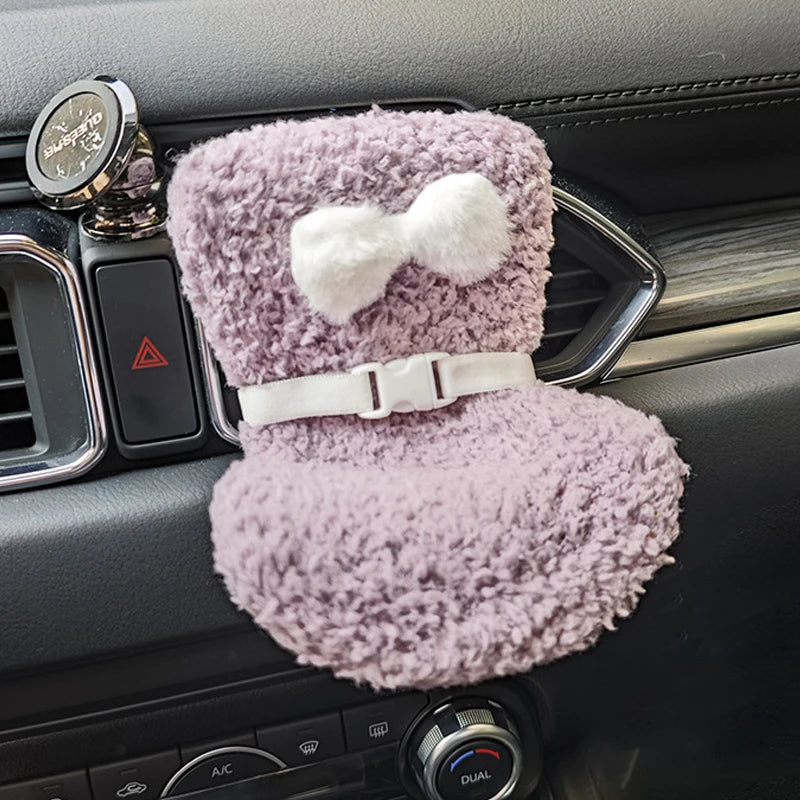 Car Aromatherapy Vent Decoration Clip Doll Seat Dollhouse Accessories Seat With Seat Belt Labubu Doll Accessories