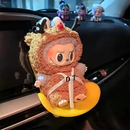 For Labubu Car Doll Safety Seat Kawaii Ob11 Doll Seat Car Air Aromatreatment Decoration Cute Car Decoration A Gift( no doll)