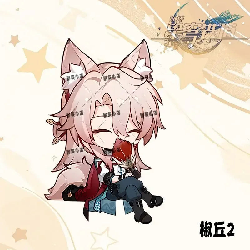 Honkai:Star Rail Boothill Jade Live Broadcast Guest Or Host Magnetic Sofa Sitting Character Acrylic Fridge Sticker Desk Ornament