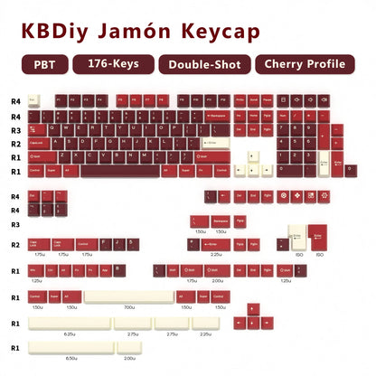 KBDiy GMK Keycap Double Shot GMK Olivia Shoko Jamon WOB Red Samurai Botanical PBT Keycaps Cherry Profile for Mechanical Keyboard