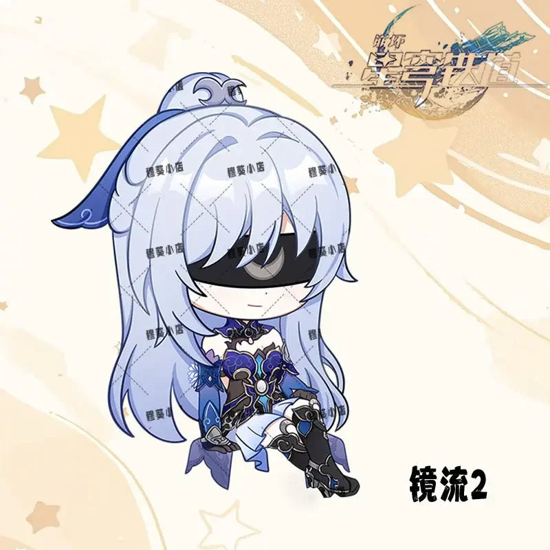 Honkai:Star Rail Boothill Jade Live Broadcast Guest Or Host Magnetic Sofa Sitting Character Acrylic Fridge Sticker Desk Ornament