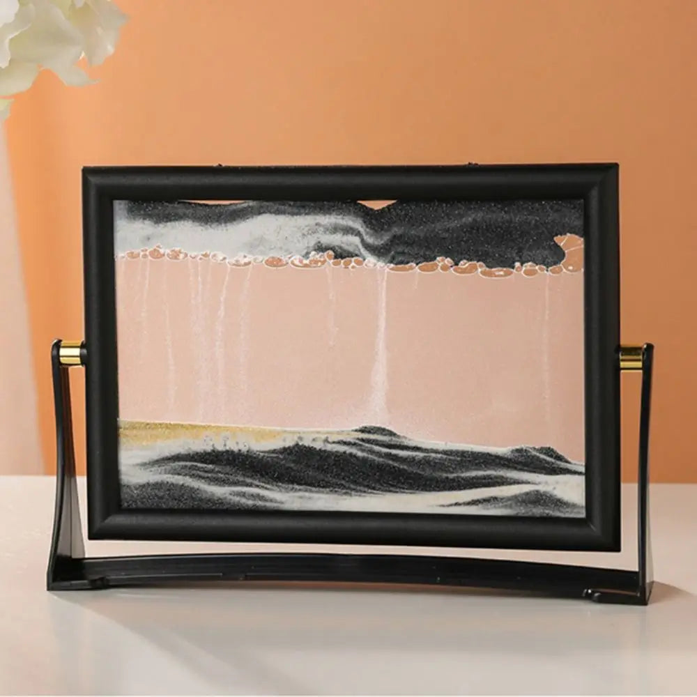 Rotatable Moving Sand Art Picture Home Decor Flowing Sand 3D Sandscape in Motion Christmas Gift Sandscapes