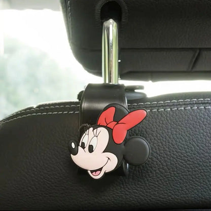 Cartoon Creativity Car Accessories Mickey Minnie Mouse Car Interior Decor Accessories Individuality Seat Hook Car Hook Kawaii