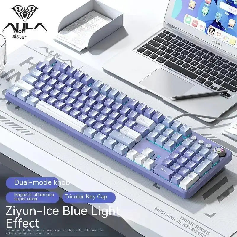 Aula F2088 Pro Mechanical Gaming Keyboard Magnetic Attraction Anti-ghosting 108 Plating Wired Mixed Backlit Keyset For Desktop