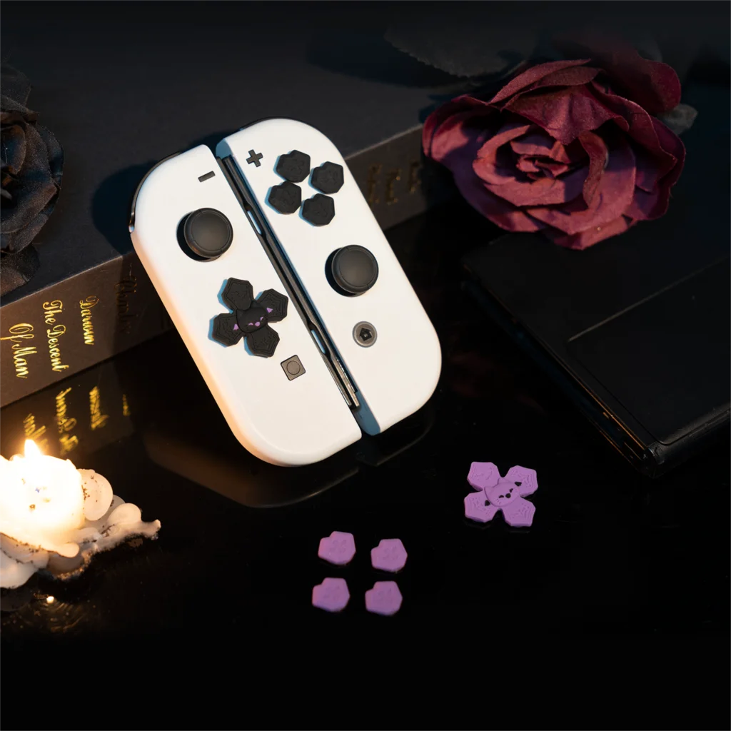 Luminous Silicone Soft D-pad Cross Button ABXY Key Sticker Skin Case For Nintendo Switch Oled Joy-con Thumb Stick Grip Cap Cover