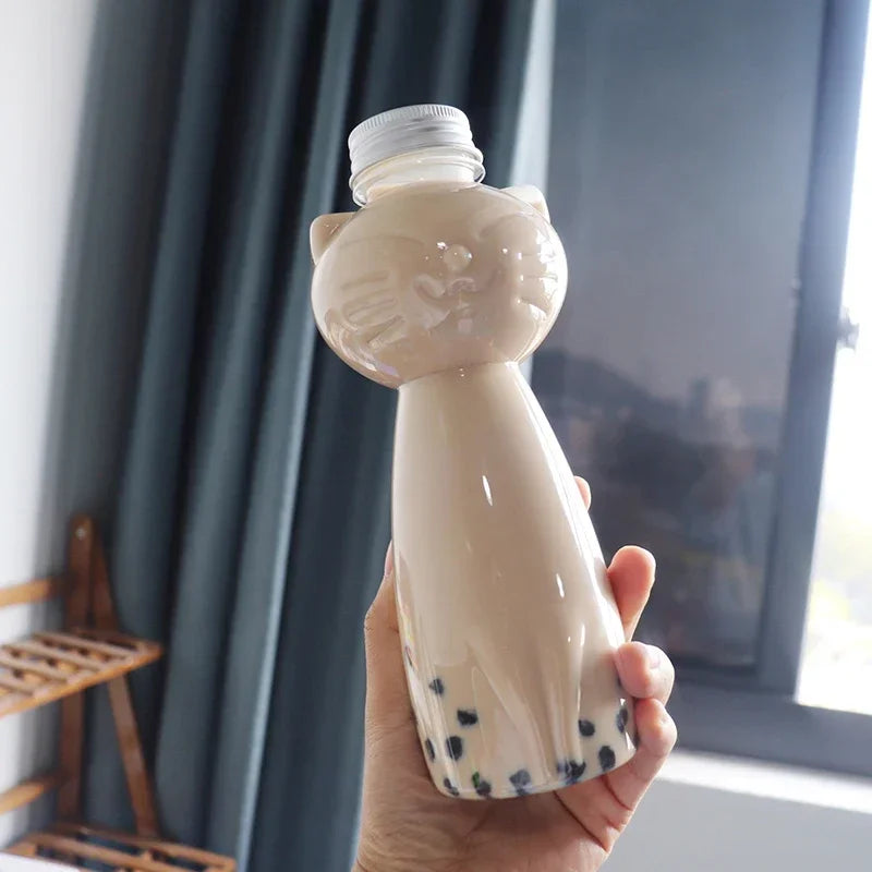 Kawaii Milk Water Bottle Tea Coffee Juice, Portable Water Cup, Home Clear Juice Drink Bottle, BPA Free Cute Water Bottle