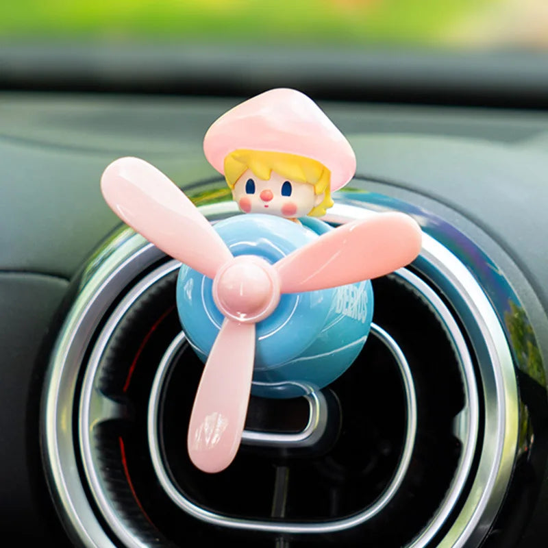 Pop Mart Car Aromatherapy New Small Airplane Fan Car Air Conditioning Vent Decoration And Interior Decoration Ornaments