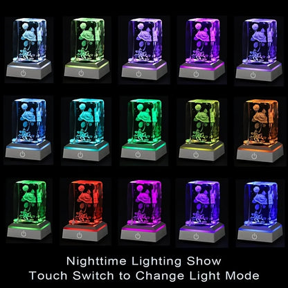 LED Laser 3D Rose Crystal With Led RGB Color Lamp New Night Light Valentine's Day Christmas Birthdays Anniversaries Lover Gifts