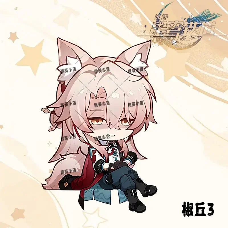 Honkai:Star Rail Boothill Jade Live Broadcast Guest Or Host Magnetic Sofa Sitting Character Acrylic Fridge Sticker Desk Ornament