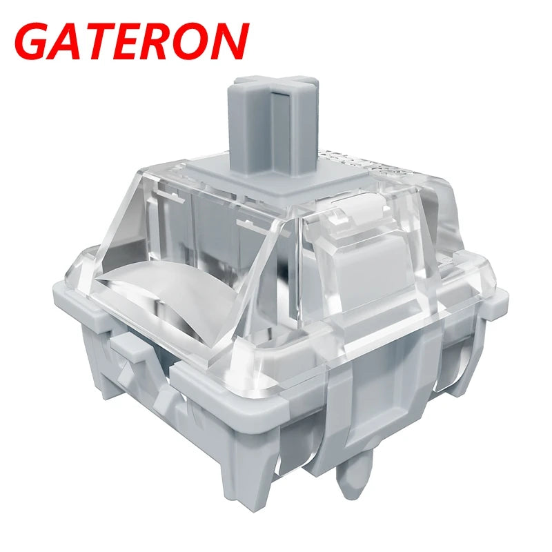 GATERON 0° Silent Switch Linear 5pin Zero Degree switches For Gaming Mechanical Keyboard Dual Rail 6-position Mute Pad pre-lubed