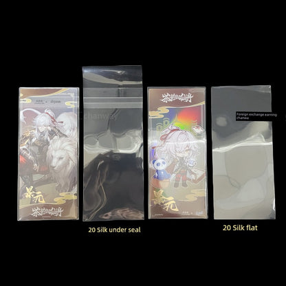 Broken Star Dome Railway Joint Name Tea Baidao Collection Card Protection Bag 68 * 153mm Ziplock Bag Flat Bag Tag Bag