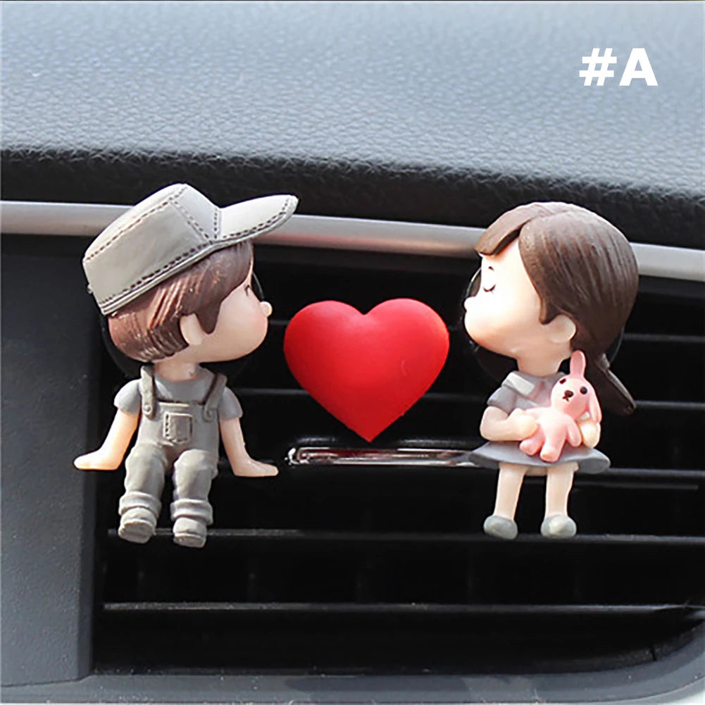 Boy Girl Couple Car Perfume Lovely Air Conditioning Aromatherapy Clip Cute Car Accessories Interior Woman Air Freshener Gift