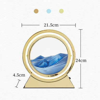 3D Moving Sand Art Picture Mobile Hourglass Sandscape Glass Dynamic Flowing Sand Painting Quicksand Home Office Decor Ornaments