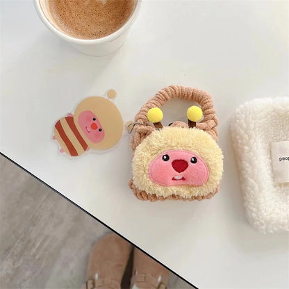 MINISO Cute Knitted Beaver Loopy AirPods Pro Protective Case Airpods 1/2/3 Generation Wireless Bluetooth Headphone Case