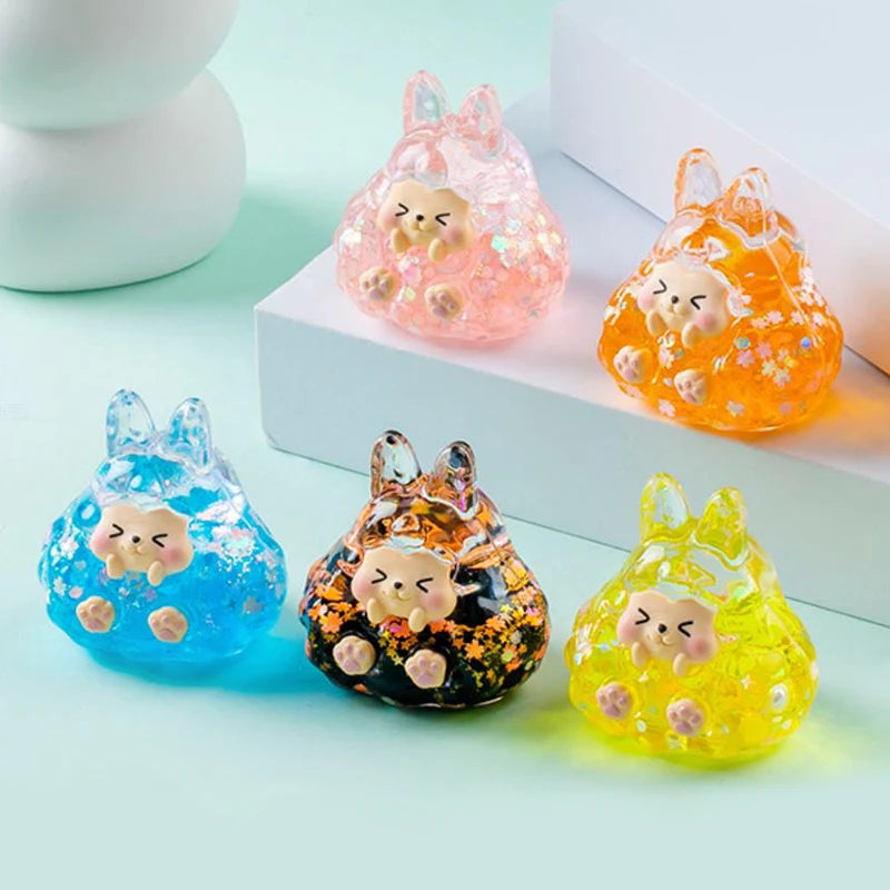 Mini Cute Bubble Quicksand Kiki Figurines Micro Landscape Home Desktop Car Dashboard Ornaments