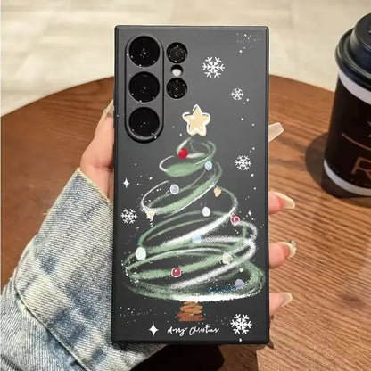 Marry Christmas Tree New Year Phone Case For Samsung Galaxy S24 Ultra S23FE S22 S20 Plus A35 A50 A51 A54 A55 A71 A72 A73 Cover