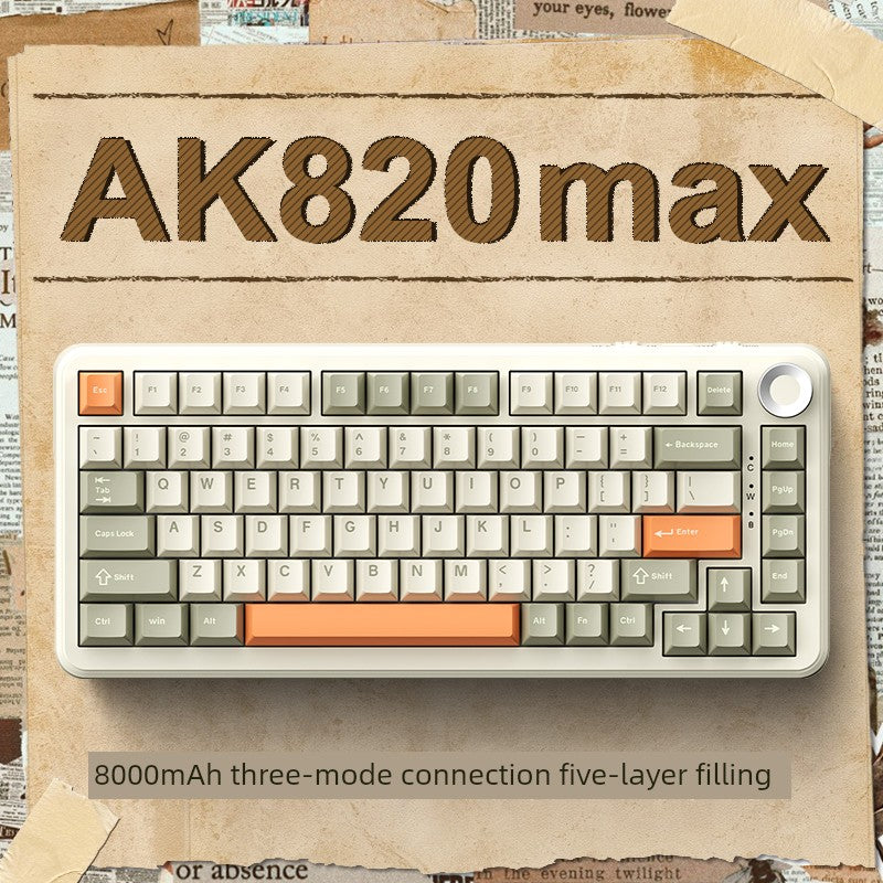 Ajazz 8000mah Wireless Matching Mechanical Keyboard