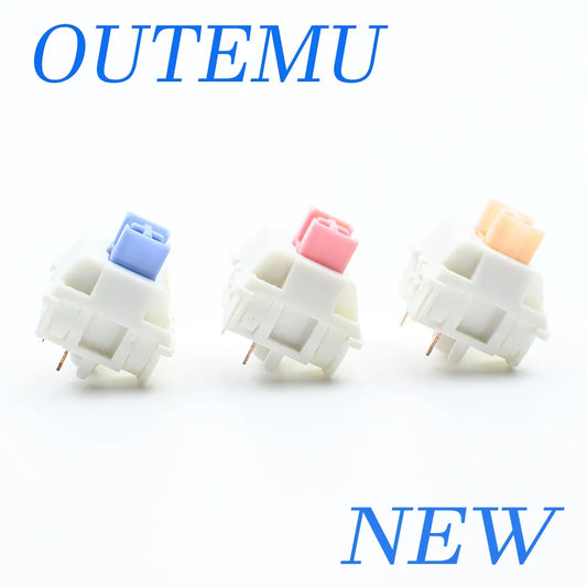 Outemu Switches Lubed Mechanical Keyboard Switch 5Pin Silent Tactile Linear Cream Blue Pink Yellow Custom Gaming RGB MX Switches