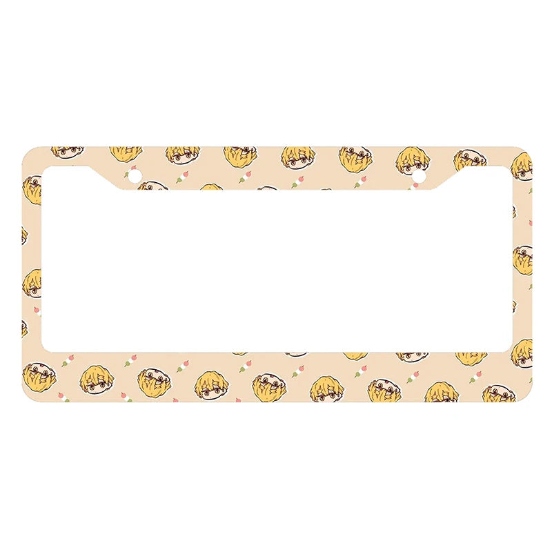 Japanese anime personalized and standardized car license plate frame color scheme Cute matching customized products -2