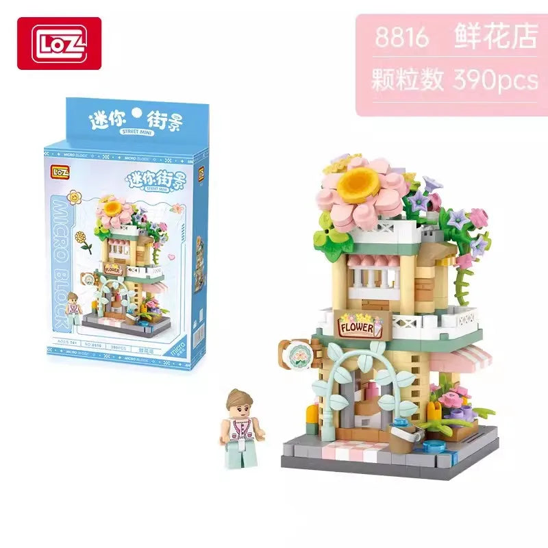 LOZ Building Blocks City View Scene Coffee Shop Retail Store Architectures model Assembly Toy Christmas Gift for Children Adult