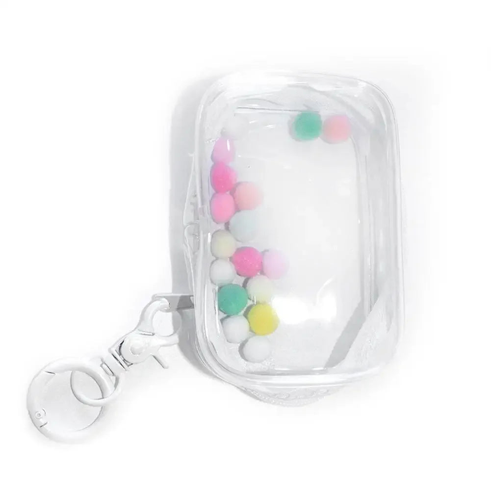 Transparent PVC Mystery Box Organizer Box Keychain Chain Bag Mystery Toy Storage Boxes for Labubu for Popmart Doll Toy