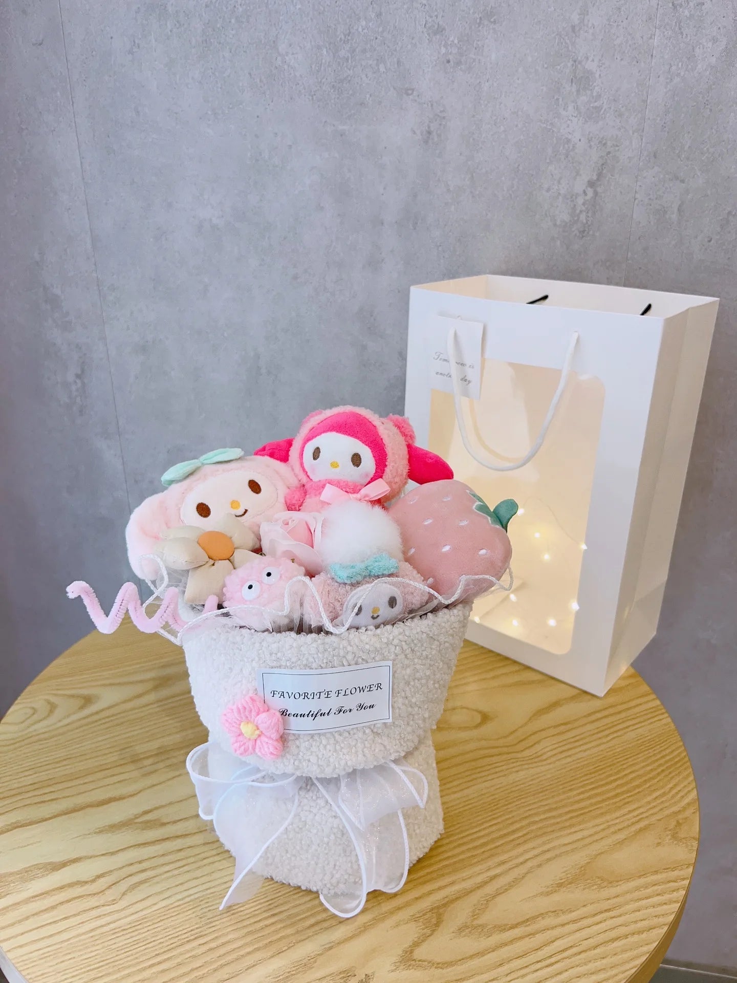 Sanrio Cinnamoroll Kuromi Doll Bouquet, Kawaii Plushies Valentine's Day Gift For Girlfriend's Birthday, Cute Plush Toy