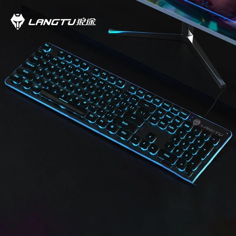 LangTu L1 Mechanical Touch Silent Esports Games Office Backlight Wire Wireless Keyboard Desktop Notebook d Customize Keyboards