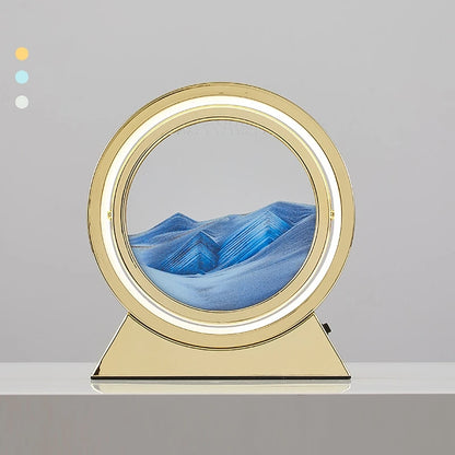 3D Moving Sand Art Picture Mobile Hourglass Sandscape Glass Dynamic Flowing Sand Painting Quicksand Home Office Decor Ornaments