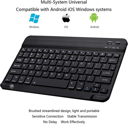 Mini Wireless Keyboard Bluetooth Keyboard Wireless Rechargeable Spanish Russian Keyboards 10 Inch For iPad IOS Android Windows