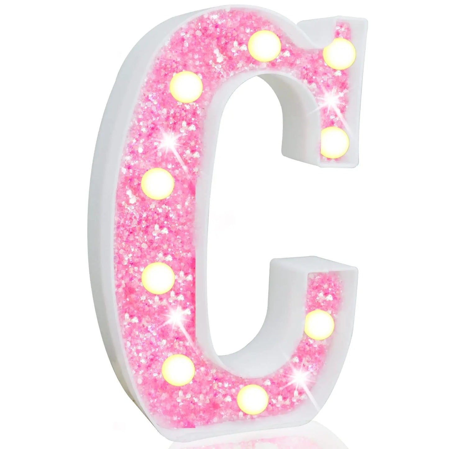 NEW DIY LED Letter Lights Glitter Alphabet Light Up Letter Sign Night Light Gifts Birthday Wedding Christmas Party Decoration