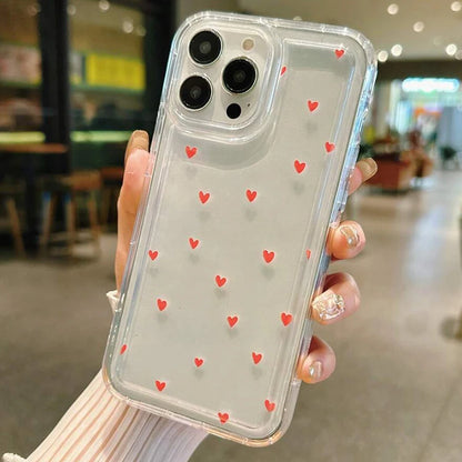 White Small Love Transparent Phone Case For Xiaomi Redmi 13 12C 13C 4G Note 12 13 Pro Plus 5G 12S 11S 11 10S 10 9 9S Cover