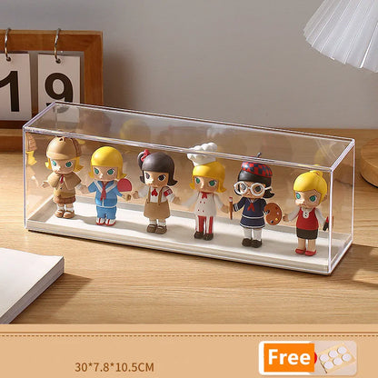 Acrylic Clear Doll Toys Storage Organizer Box Mystery Box Display Stand Popmart Storage Box Case Waterproof Dust Proof Blind Box