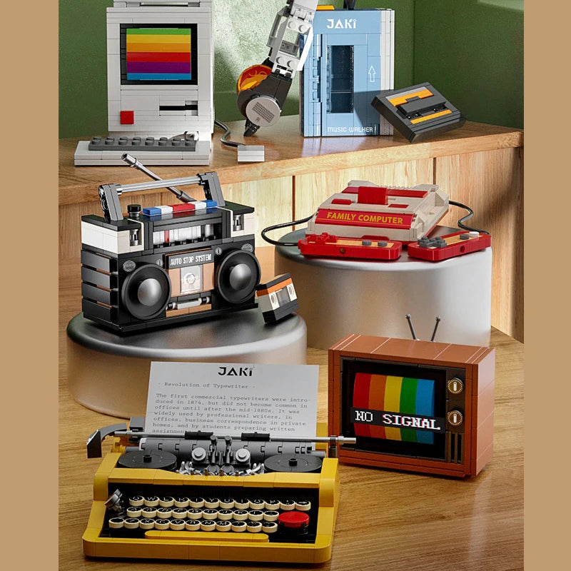 JAKI NEW Creative Classic Ideas Typewriter Computer TV Building Blocks Bricks,DIY Model Kit Toy For Adults Kids Birthday Present